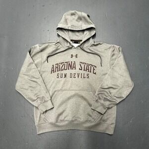 Men's Arizona state sun devils Under armour storm fit grey college hoodie
